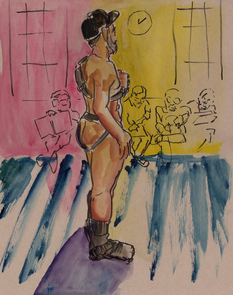 A drawing of peter from the LGBT Center - 20 minutes