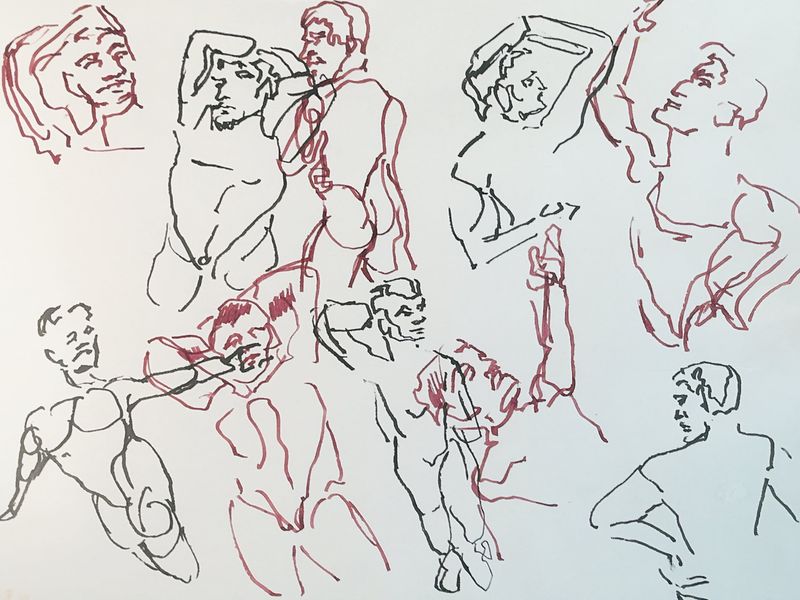 1-minute warmup gestures of Nicholas.