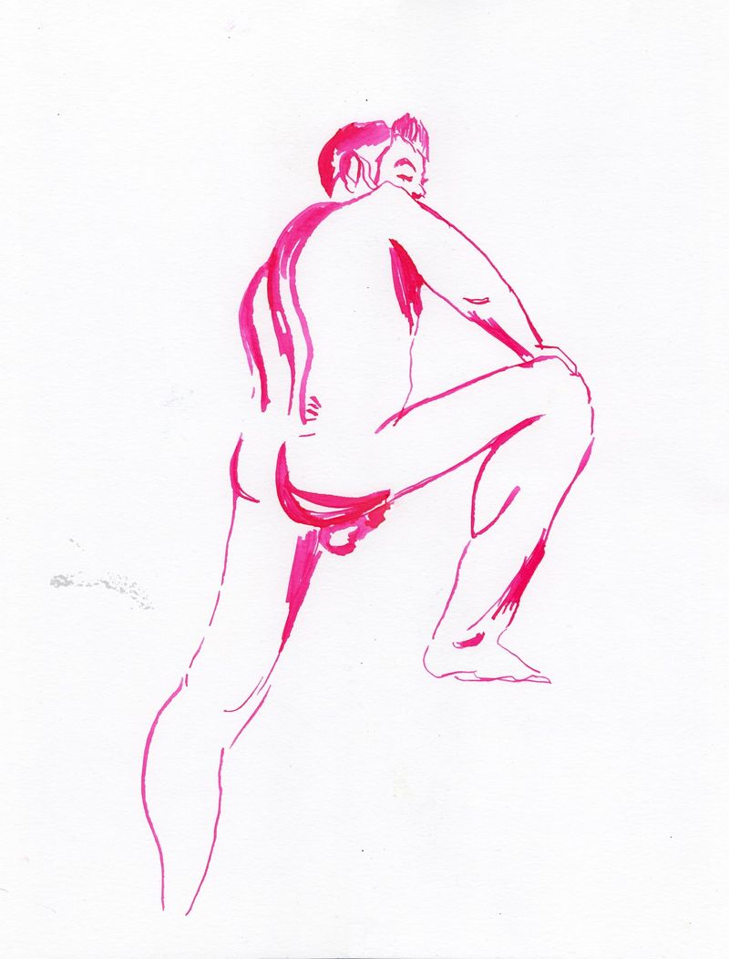 A drawing of Kyle in Pink