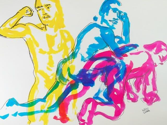 5 minute warmup drawings in watercolor marker