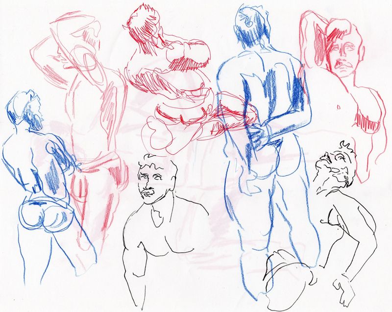 2 minute warmup gestures on paper