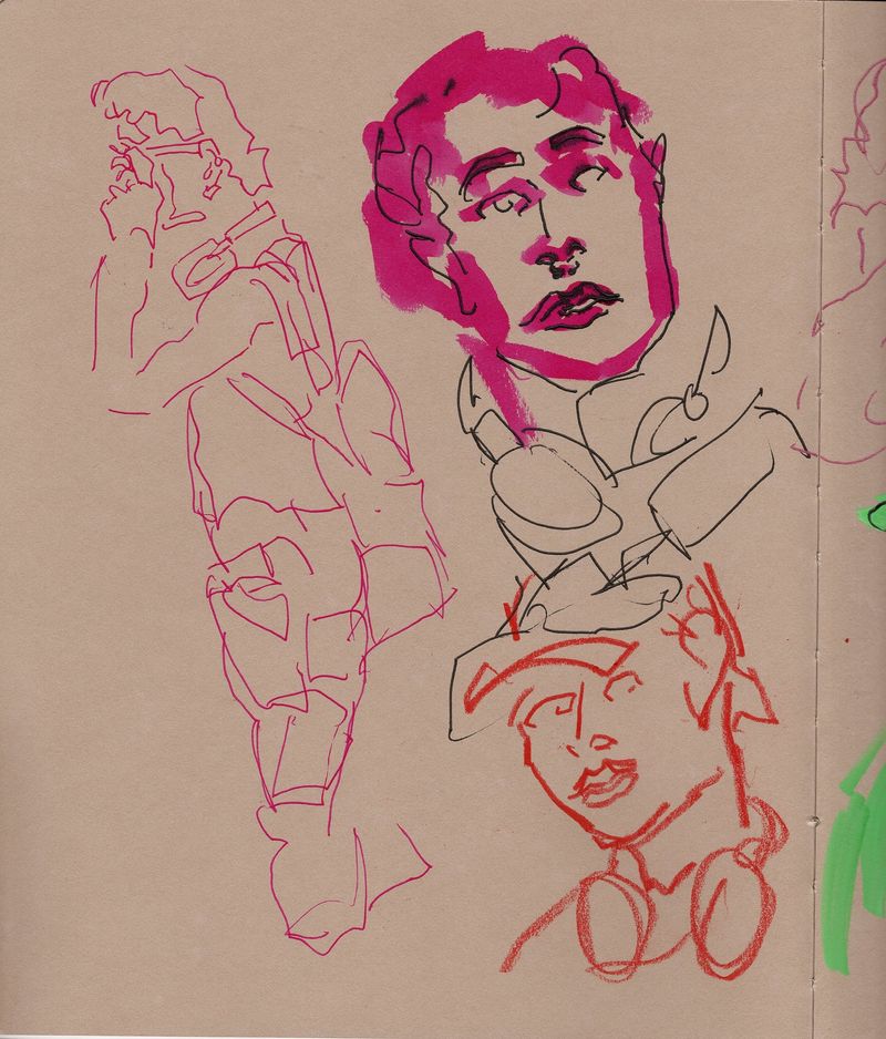 Warmup gesture drawings of Wil.