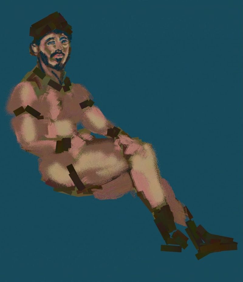 A heavypaint iPad from an in-person figure drawing session - 20 minutes