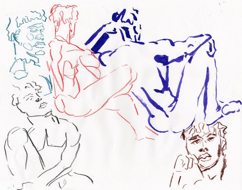 gesture drawings - 2 minute pose