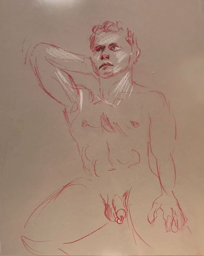 10 minute pencil drawing on toned paper