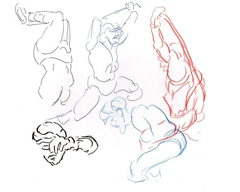 Gesture drawing of Jacked Bat