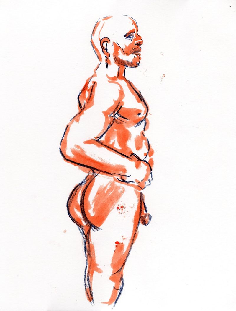 Watercolor marker drawing